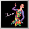 Vintage 1920's Flapper Girl Poster posters