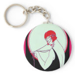 Vintage 1920's Flapper Key Chain