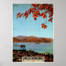 Vintage 1920s Lake Maggiore Stresa Italian travel Posters
