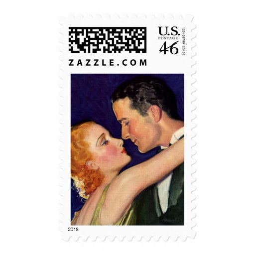 Vintage 1920's Lovers - Wedding Stamps