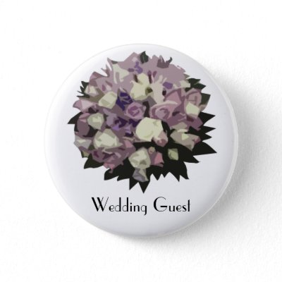 Vintage 1920s Wedding Guest Badge Pinback Button by WhiteBlossomBlueSky