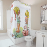 Vintage 1930s Childs Play Print Shower Curtain