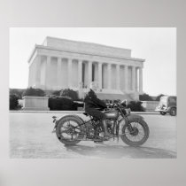 Vintage 1930s Motorcycle Mama Print