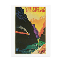 Vintage 1930s visit Yugoslavia travel advert Postcards