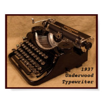 Vintage 1937 Underwood Typewriter posters