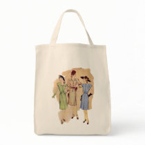 Vintage 1940s Fashions Tote Bags