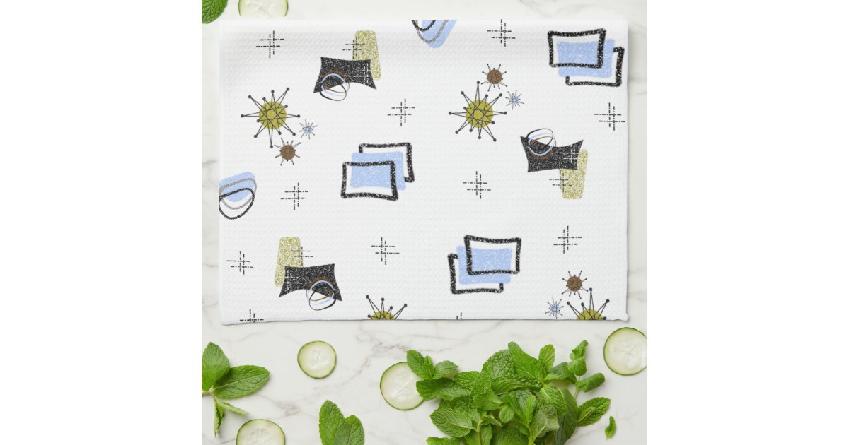 Vintage 1950's Abstract Kitchen Towel Zazzle
