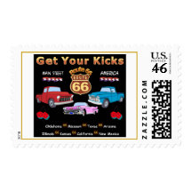 Vintage 1950s  Route 66 Postage