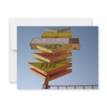 Vintage 1950's Route 66 Sign Retro Invites
