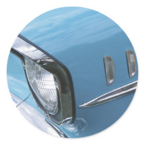 Vintage 1957 Chevy Car Grill Photograph Round Stickers