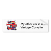 Vintage 1957 Corvette bumper stickers