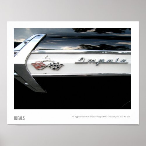 Vintage 1960 Chevy Impala Badge Photograph zazzle_print