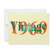 Vintage 1960 personalized invite