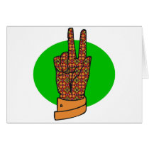 Vintage 1960s and 1970s Peace Hand Sign cards