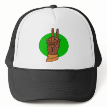 Vintage 1960s and 1970s Peace Hand Sign hats