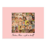 Vintage 1960s Hairstyles Collage Post Card