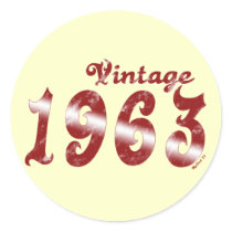 Vintage 1963 Sticker by Method77 Vintage 1963 Sticker