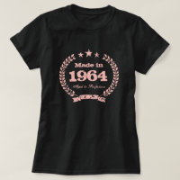 Vintage 1964 Aged to perfection coral pink t shirt