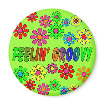 Vintage 1970's "Feelin' Groovy" gifts Refrigerator Magnets