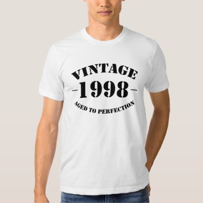Vintage 1998 Birthday aged to perfection T-shirts