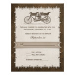 Vintage 19th Century Tandem Bicycle Wedding RSVP Personalized Invite