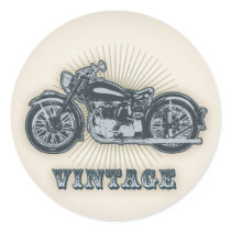Vintage 1 round sticker