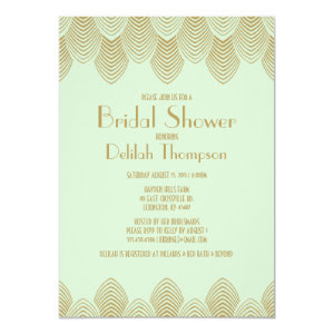 Vintage 20's Art Deco Bridal Shower Invitation 5