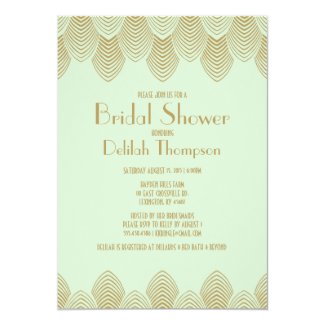 Vintage 20's Art Deco Bridal Shower Invitation