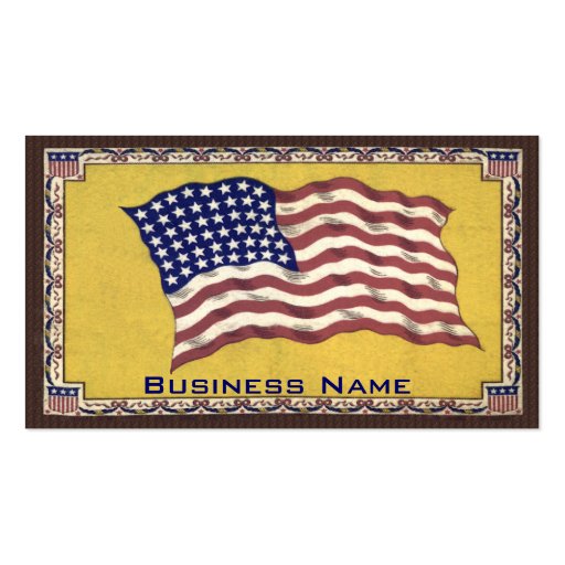 Vintage 48 Star American Flag Business Card (back side)