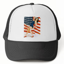 Vintage 4 th of July Pinup Mesh Hats