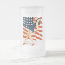 Vintage 4 th of July Pinup Mug