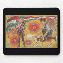 Vintage 4th of July Art Mouse Mat