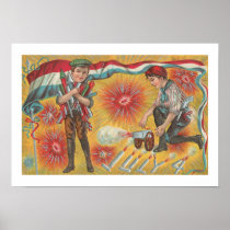 Vintage 4th of July Art Poster
