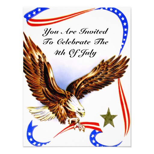 Vintage 4th Of July BBQ Invitation (front side)