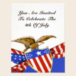Vintage 4th Of July BBQ Invitation invitations