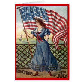 Vintage 4th of July Greeting Card