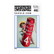 Vintage 4th Of July Postage Stamps