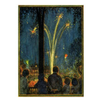 Vintage 4th of July poster posters