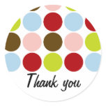 Vintage 50s Big Dots Thank You Stickers