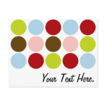 Vintage 50s Dots Personalized Postcards postcards