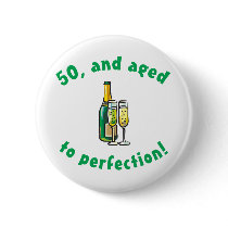 Vintage 50th Birthday Gift Buttons