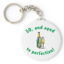Vintage 50th Birthday Gift Key Chains