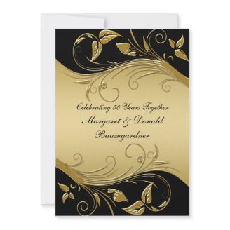 Vintage 50th Wedding Anniversary Invitation