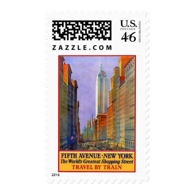 Vintage, 5th Ave New York stamp