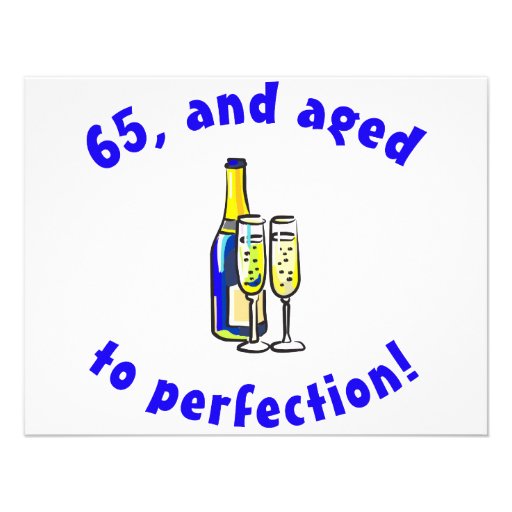 Vintage 65th Birthday Gag Gifts 4.25" X 5.5" Invitation Card Zazzle