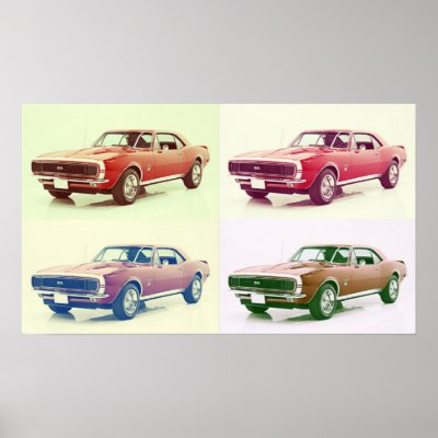 Vintage 67 Camaro Art Poster