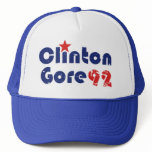 Vintage 90s Clinton Gore 1992 Trucker Hats