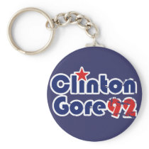 Vintage 90s Clinton Gore 1992 Keychain