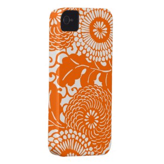 Vintage Abstract Floral Pattern Iphone 4 Case-mate Cases