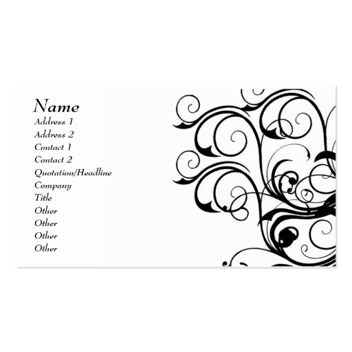 Vintage Abstract Template Card - Customized Business Card (front side)